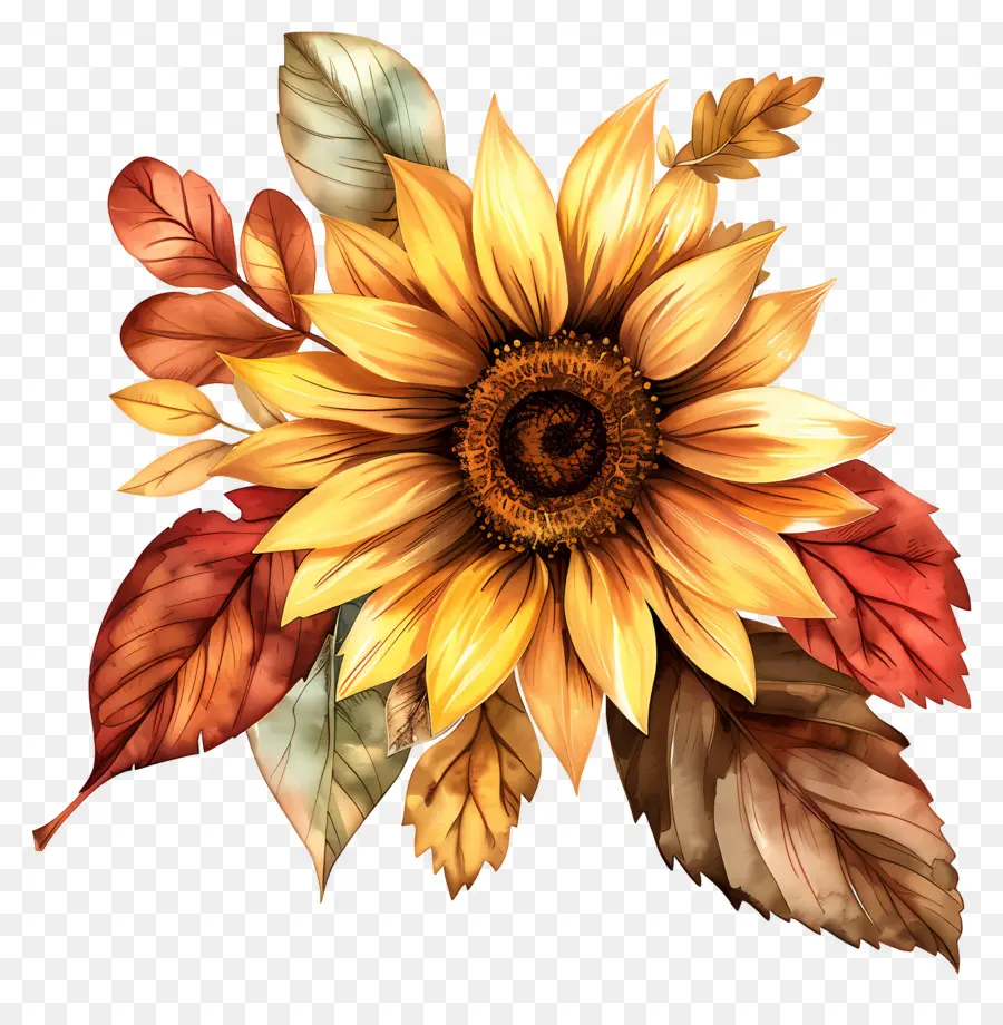 Fleurs D'automne，Tournesols PNG