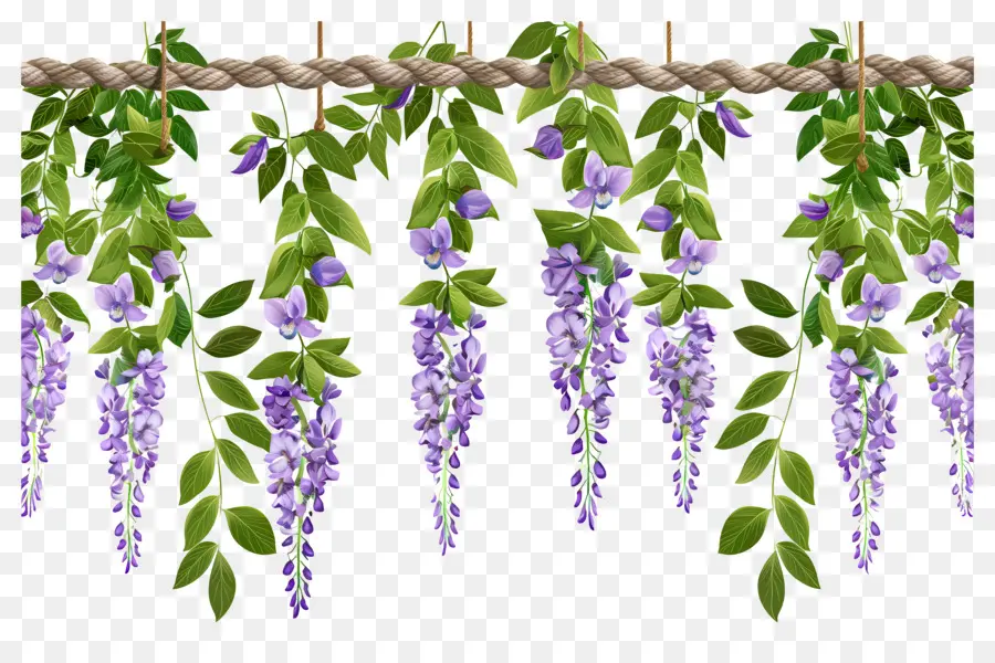 Fleurs Suspendues，Fleurs Violettes Suspendues PNG