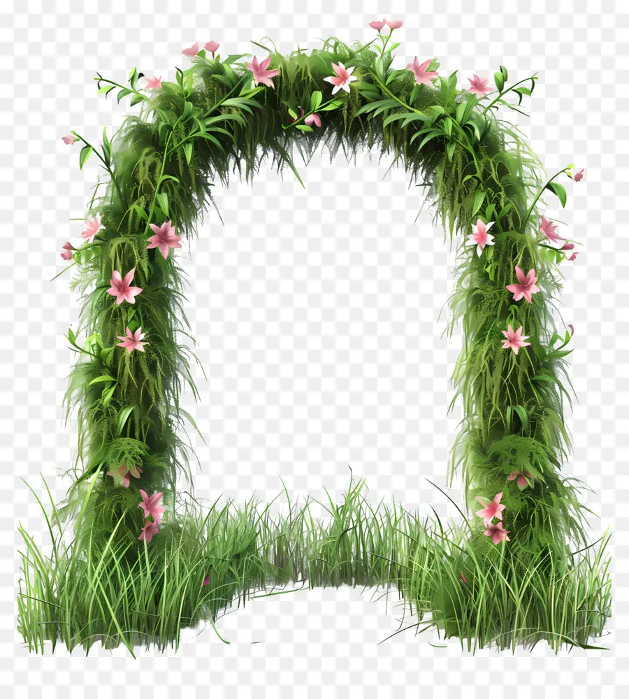 Arcade Florale，Arche Florale Verte PNG