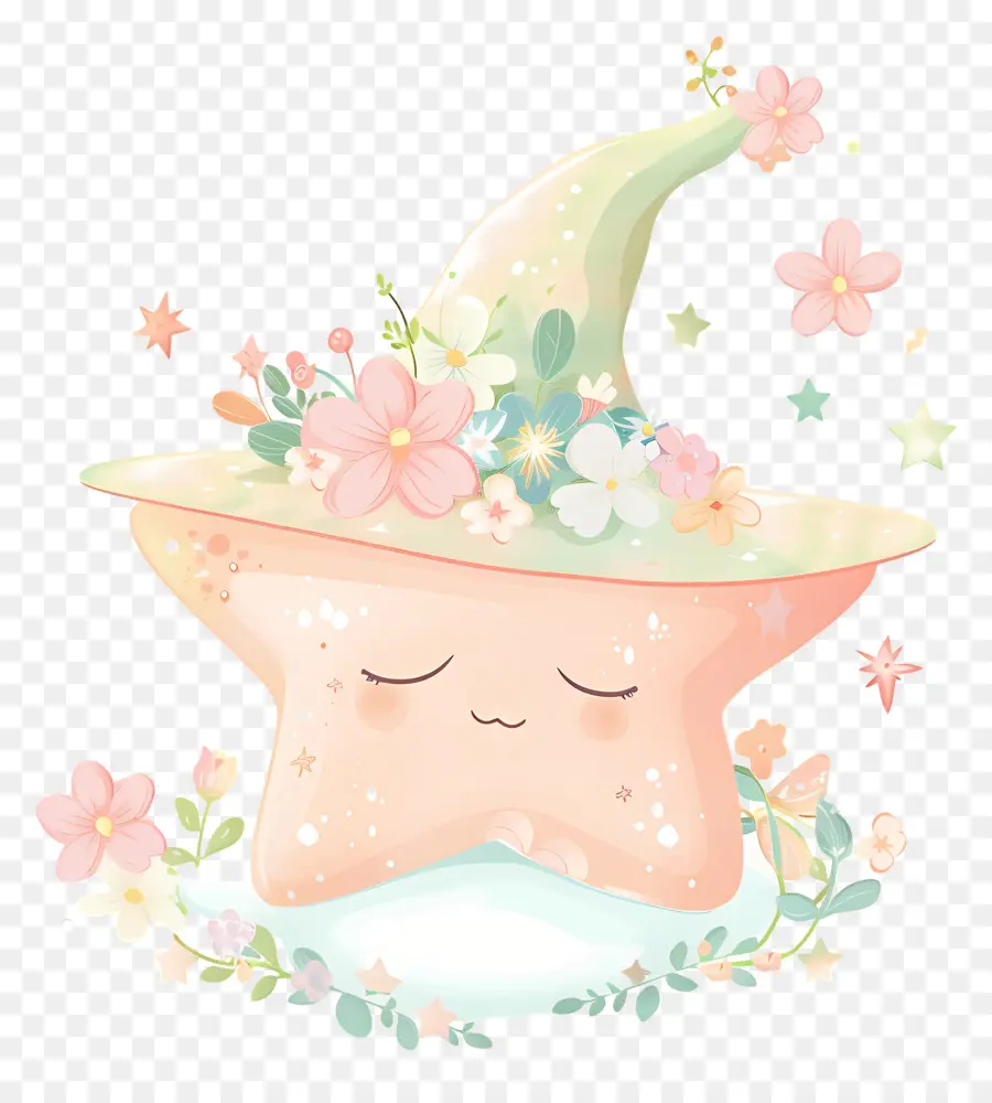 Étoile Mignonne，Étoile Avec Chapeau PNG