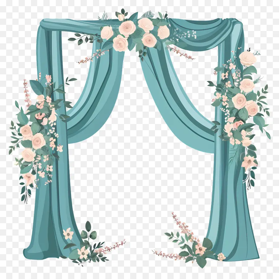 Arche De Mariage，Arche Florale Rose PNG