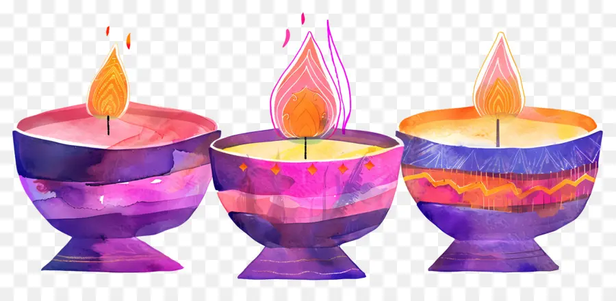 Diwali Diya，Diya Traditionnelle PNG