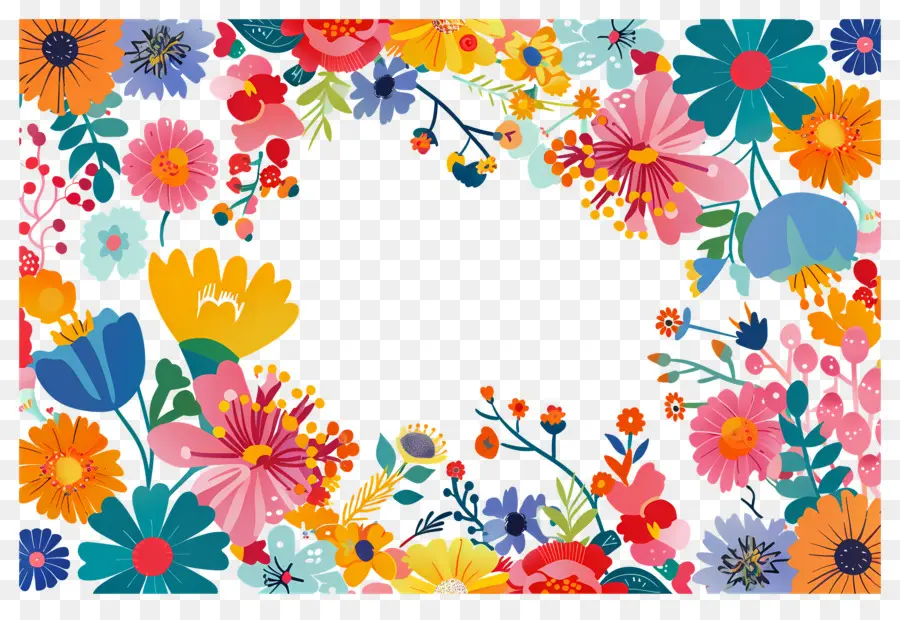 Cadre Floral，Cadre Floral Délicat PNG