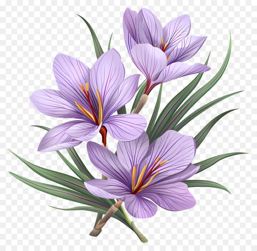 Fleurs De Safran，Fleurs Violettes PNG