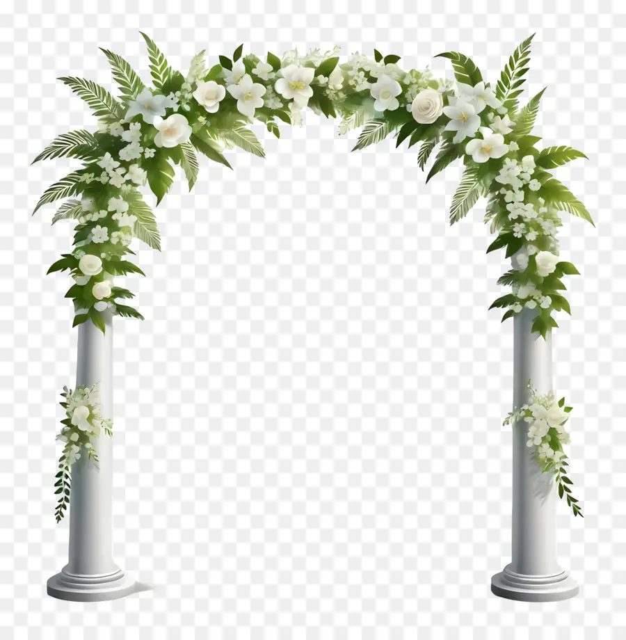 Arche De Mariage，Arche Florale Blanche PNG