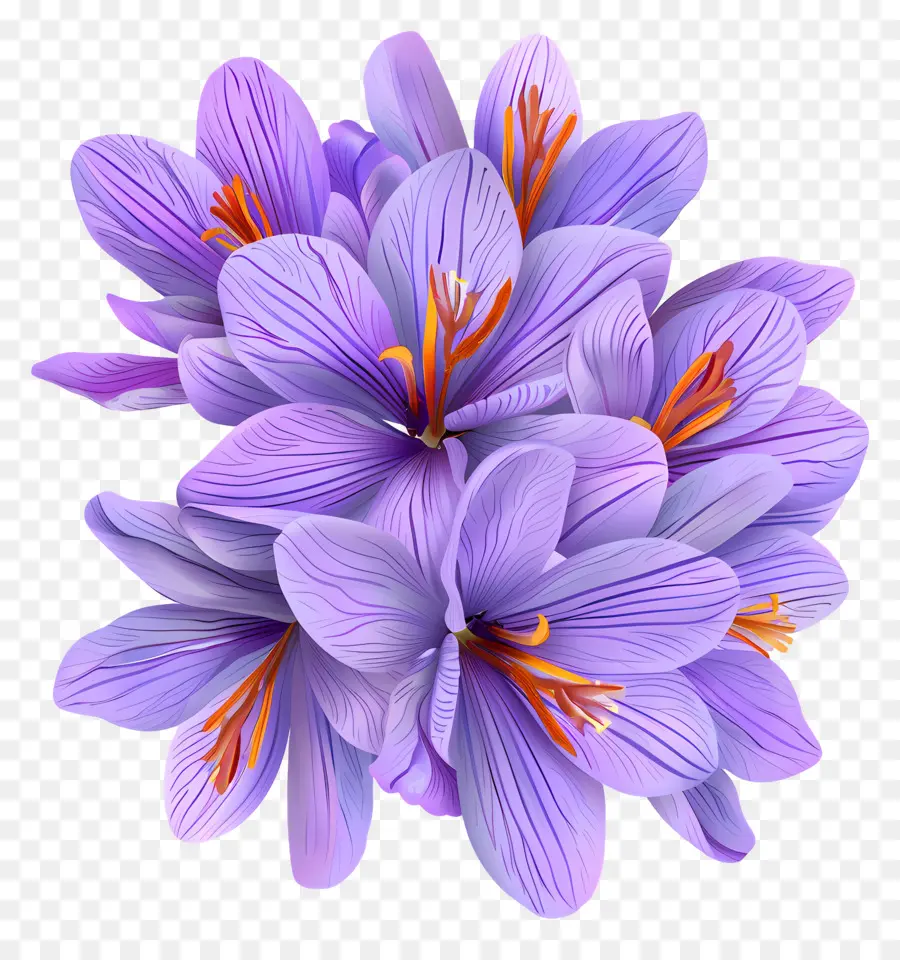 Fleurs De Safran，Fleurs Violettes PNG