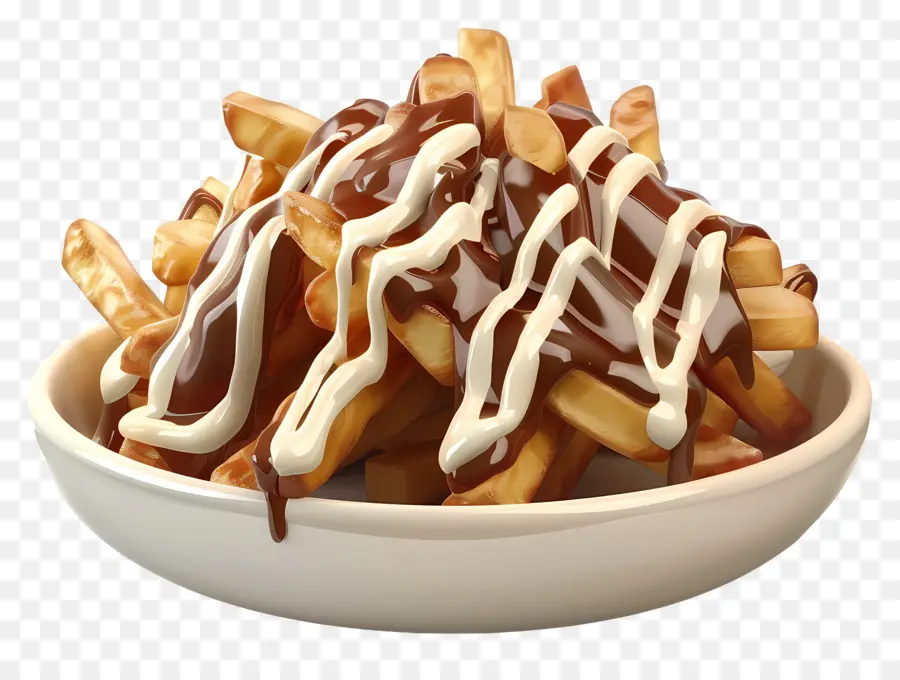 Poutine，Frites Au Chocolat Et Crème PNG