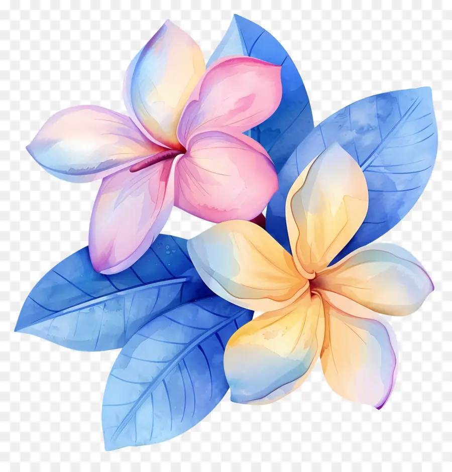 Fleur De Pluméria，Fleurs Jaunes PNG