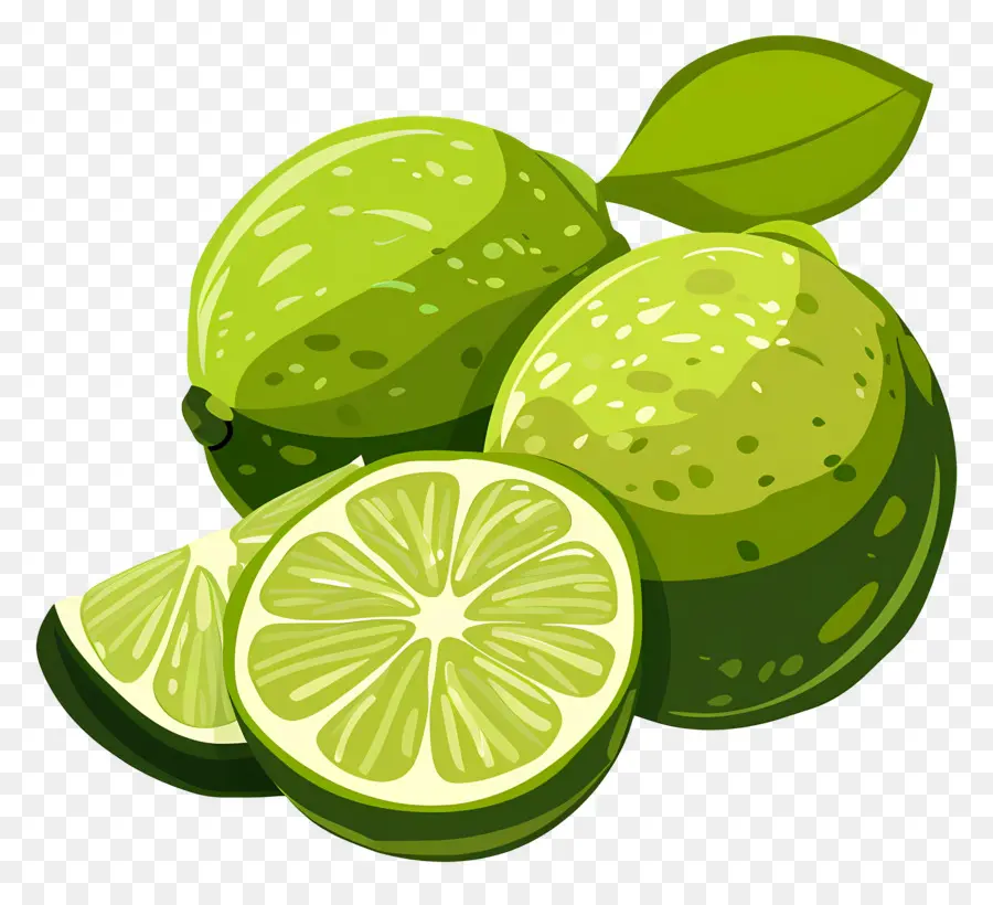 Citron Vert，Citron Vert Tranché PNG