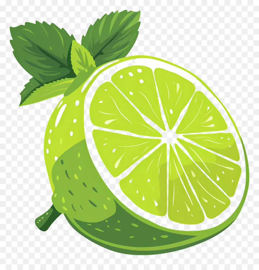 Citron Vert，Tranche De Citron Vert PNG