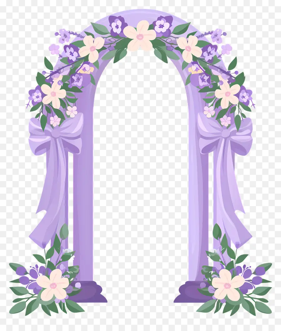 Arche De Mariage，Arche Florale Violette PNG