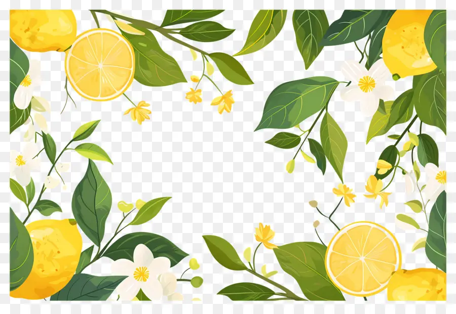 Citrons，Cadre Citron PNG