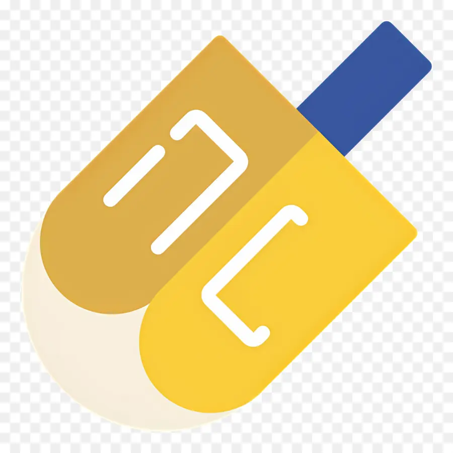 Hanoukka Dreidel，Dreidel Jaune PNG