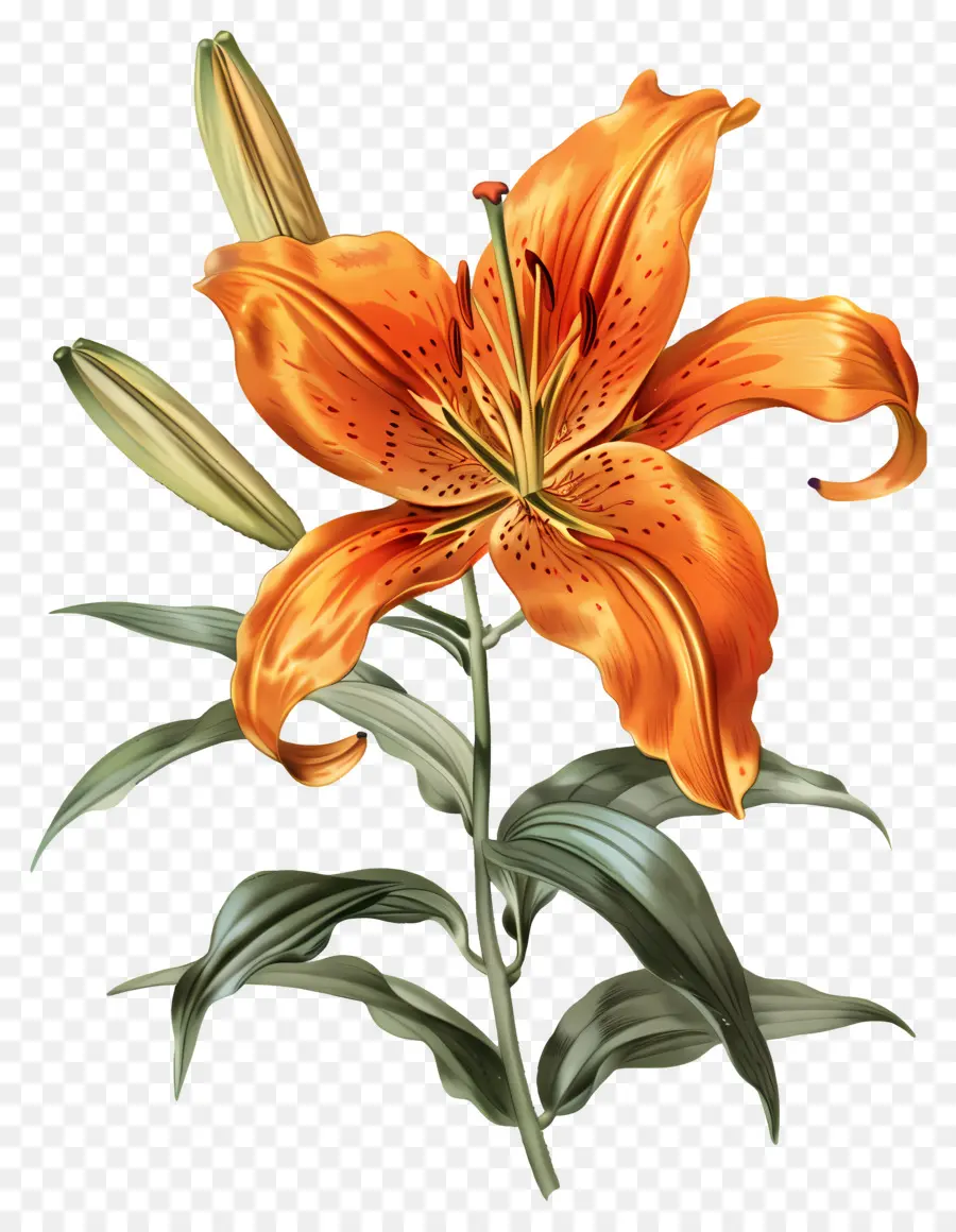 Fleur De Lys，Lys Oranges PNG