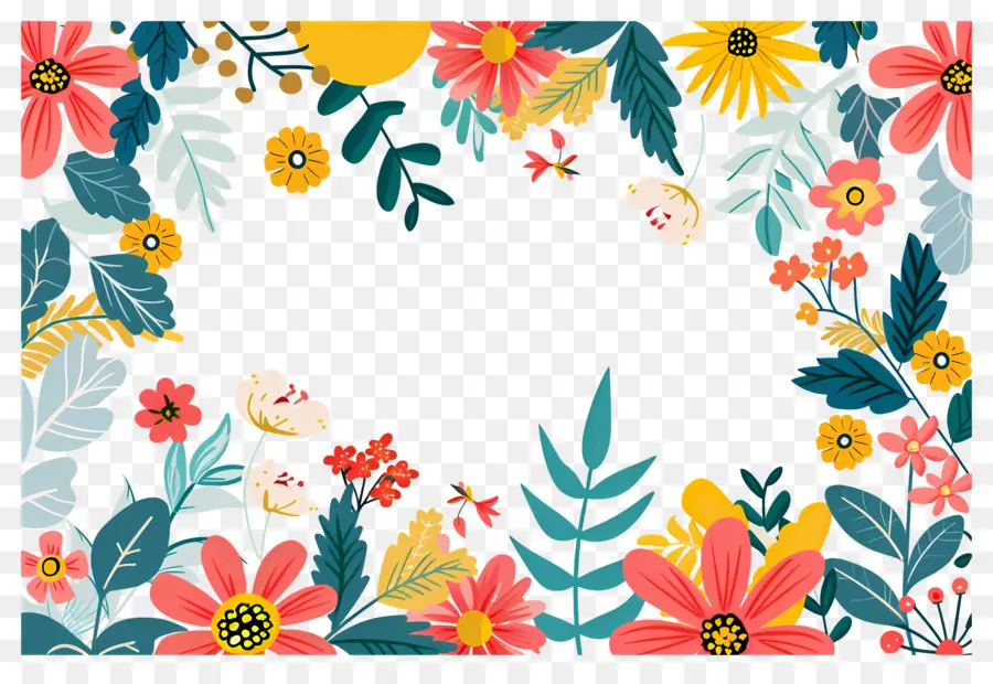 Cadre Floral，Cadre Floral Délicat PNG