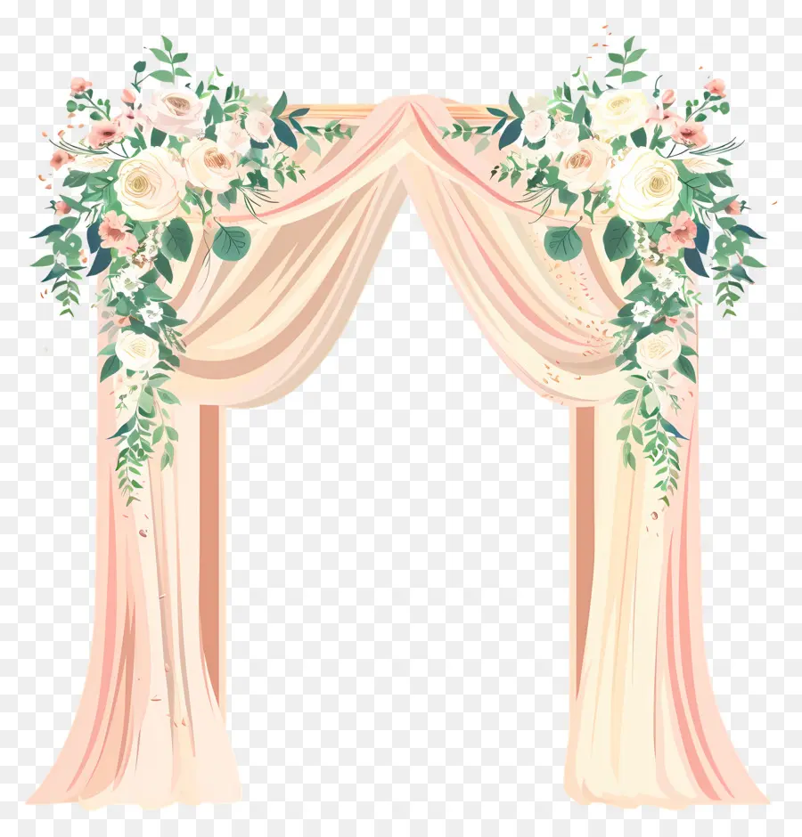 Arche De Mariage，Arche Florale Rose PNG