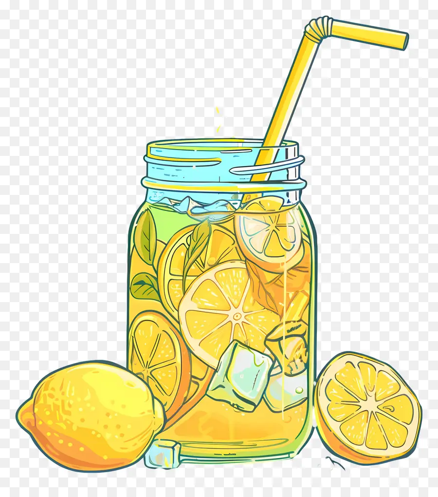 Thé Au Citron，Limonade En Pot PNG