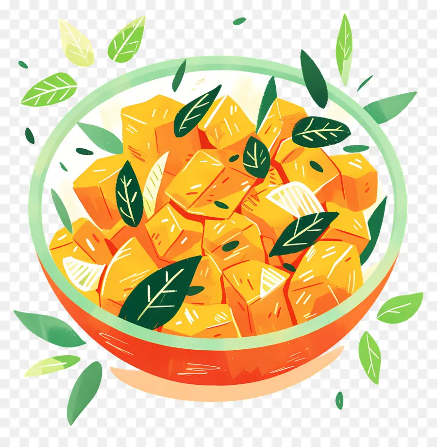 Pomme De Terre Au Four，Cubes D'oranges PNG