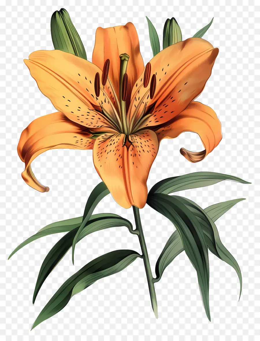 Fleur De Lys，Lys Oranges PNG