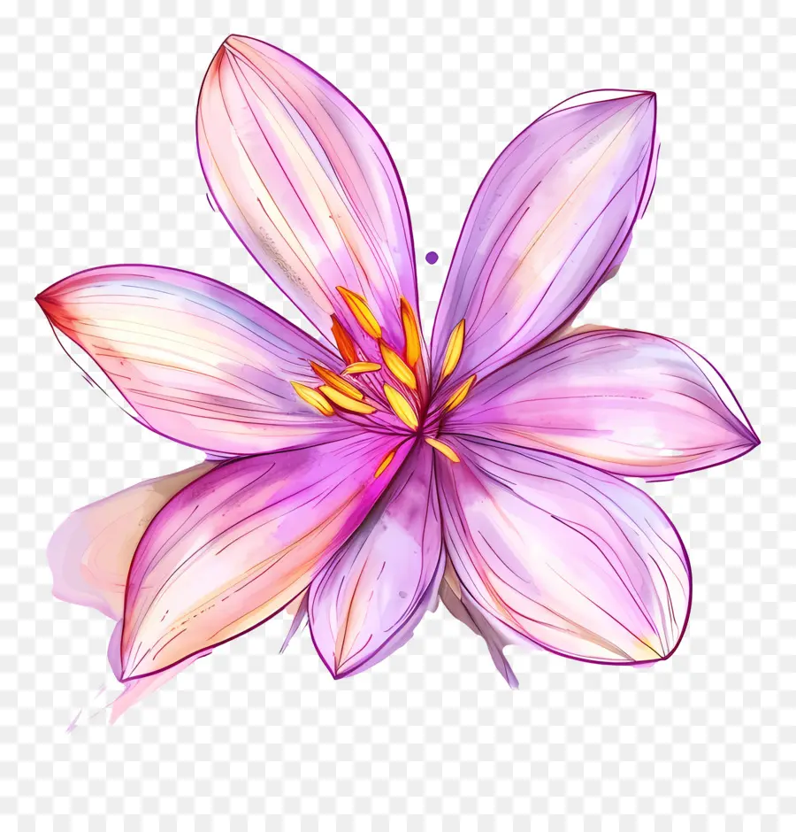 Fleur De Safran，Fleur Violette PNG