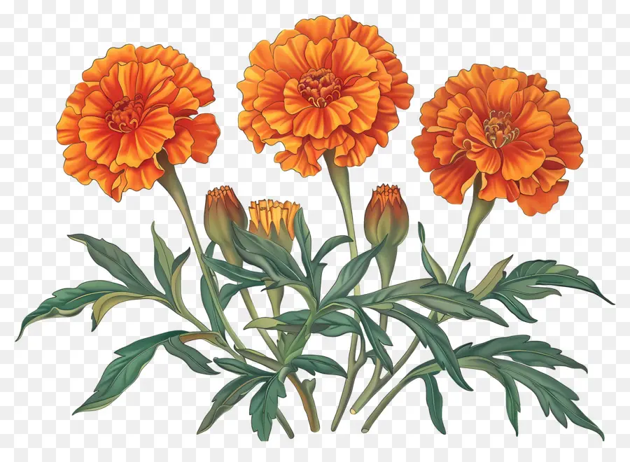 Fleurs De Souci，Fleurs Oranges PNG