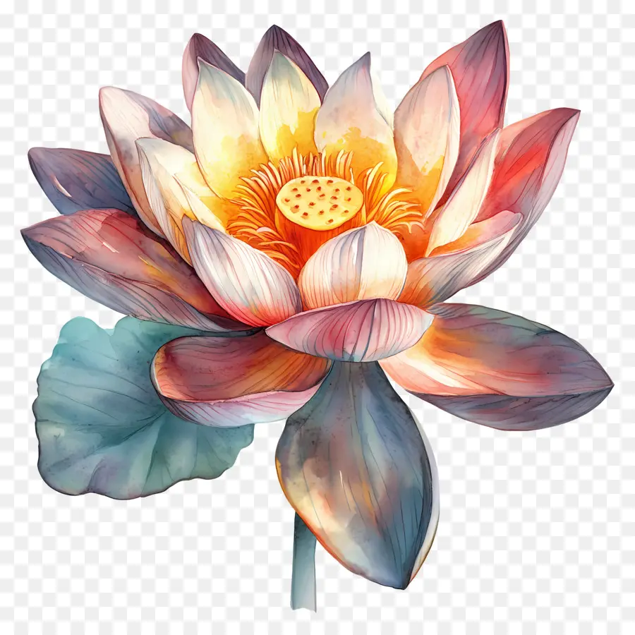 Lotus Aquarelle，Lotus Rose PNG