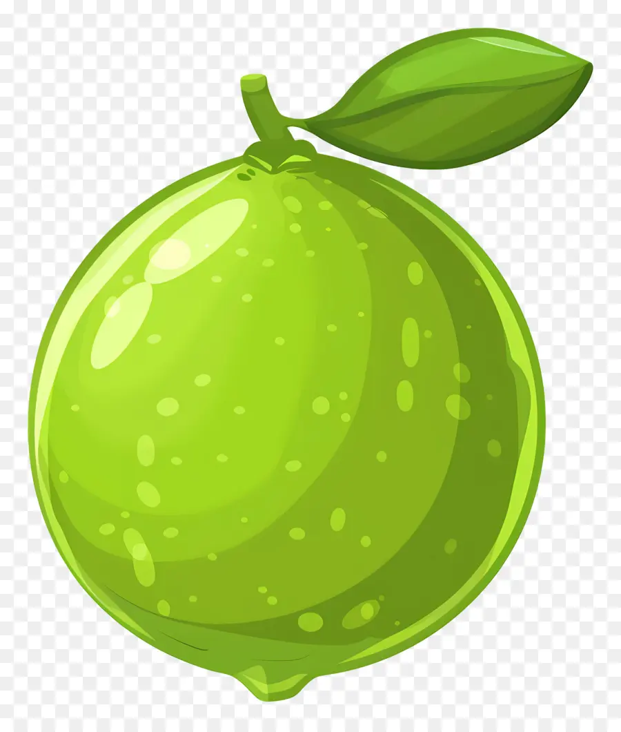 Citron Vert，Citron Avec Des Feuilles PNG