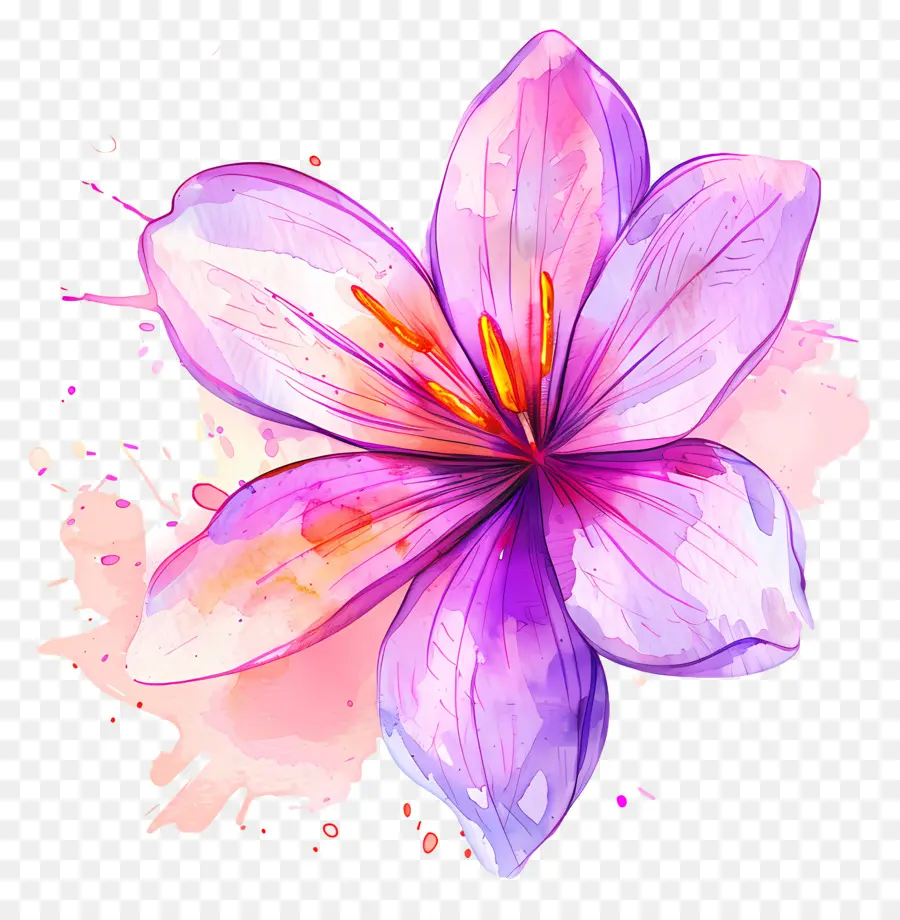 Fleur De Safran，Fleur Violette PNG