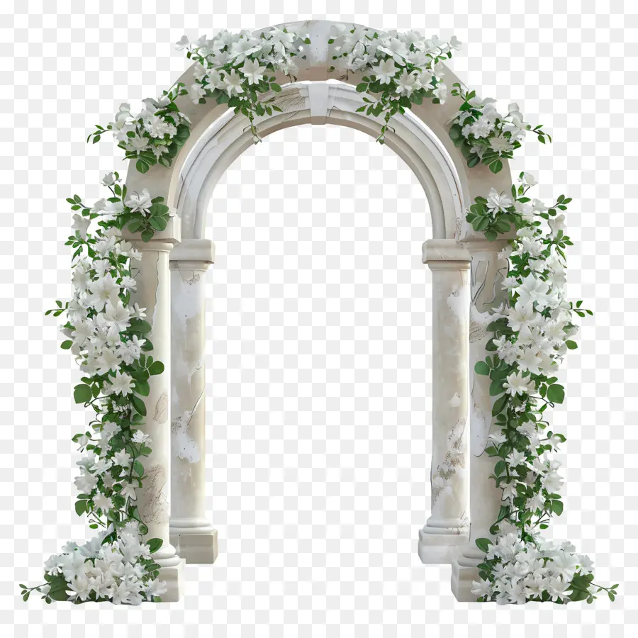 Arche De Mariage，Arche Florale Blanche PNG