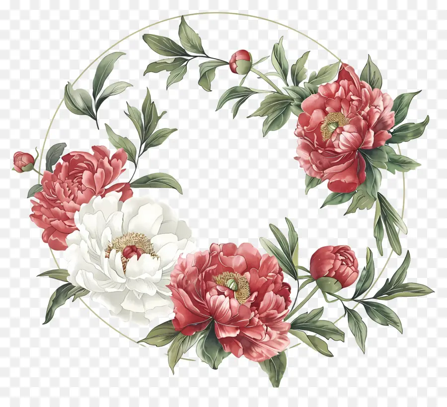 Cercle De Fleurs，Couronne Florale PNG