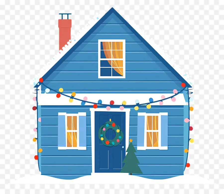 Maison De Noël，Maison Bleue PNG