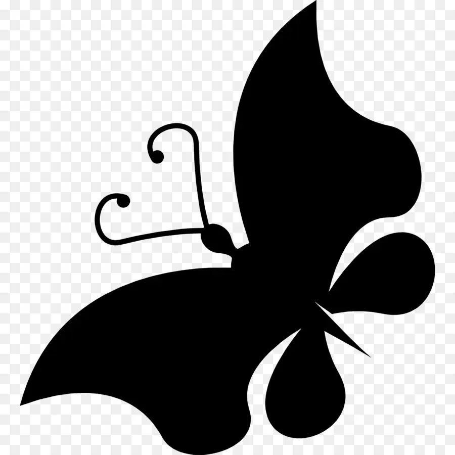 Silhouette De Papillon，Papillon Noir PNG