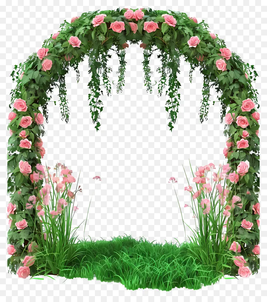 Arcade Florale，Arche De Roses Roses PNG