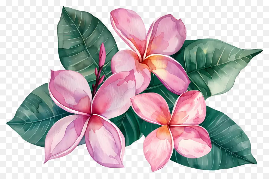 Fleurs Aquarelles，Fleurs Tropicales PNG