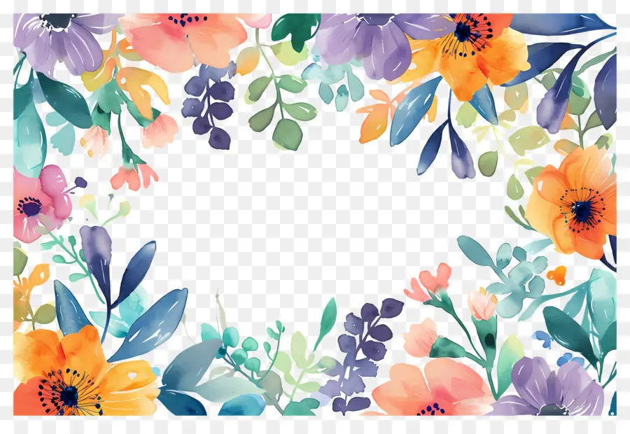 Cadre Floral，Cadre Floral Délicat PNG