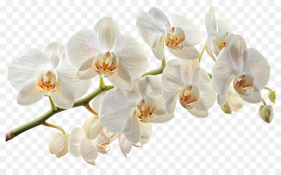 Fleur D'orchidée，Orchidées Blanches PNG