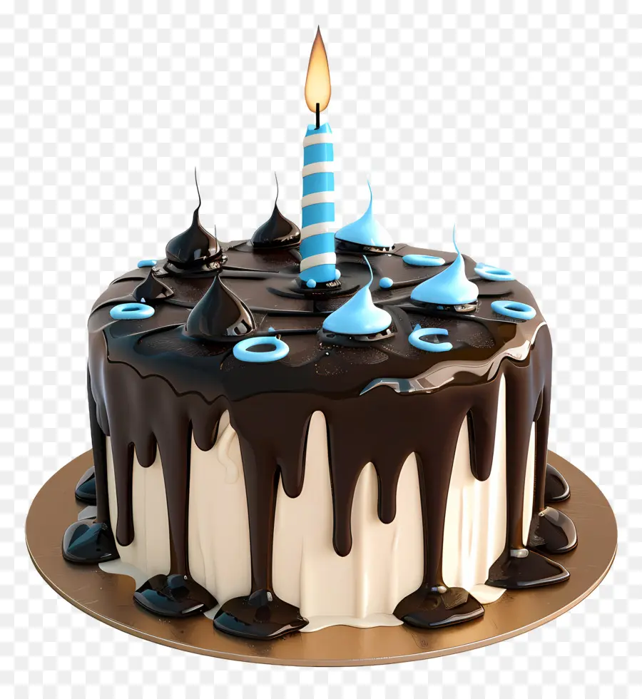 Gâteau D'anniversaire Modèle 3d，Gâteau Au Chocolat PNG