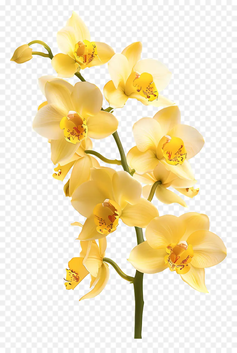 Fleur D'orchidée，Orchidée Blanche PNG