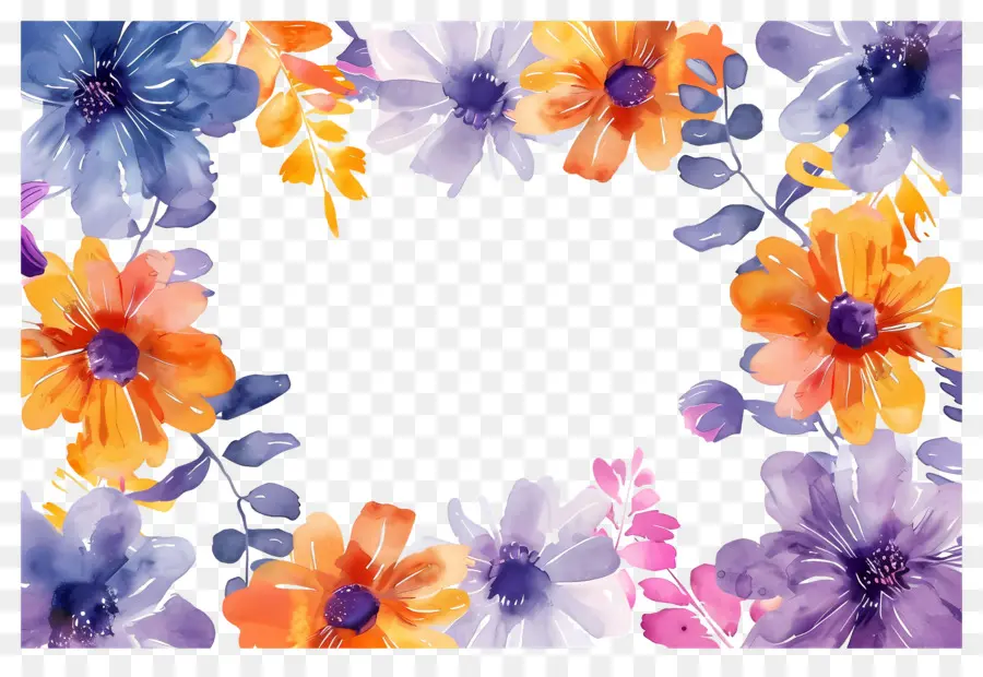 Cadre Floral，Fleurs PNG