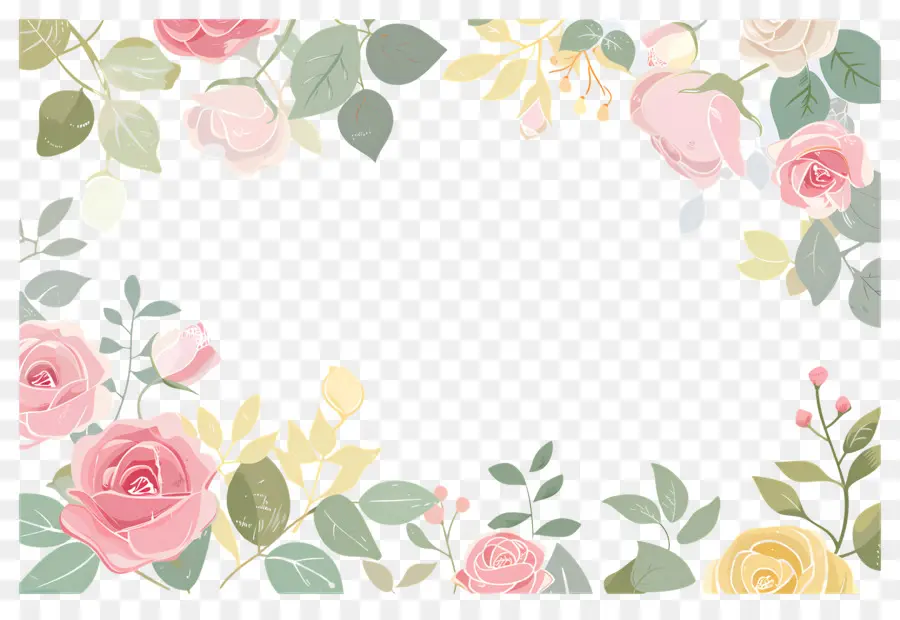 Cadre Floral，Fleurs PNG