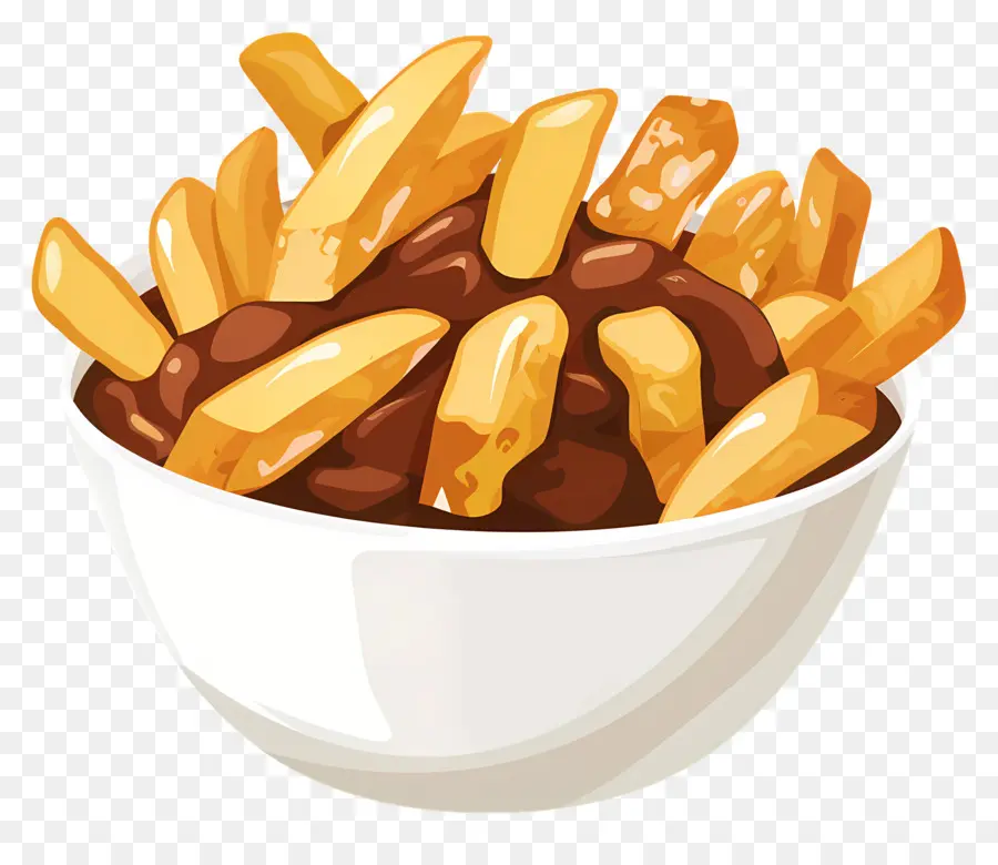 Poutine，Frites Dans Un Bol PNG