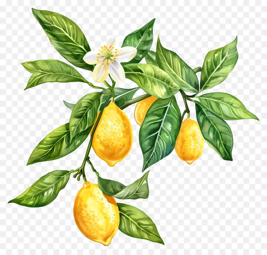 Branche De Citron，Citron PNG