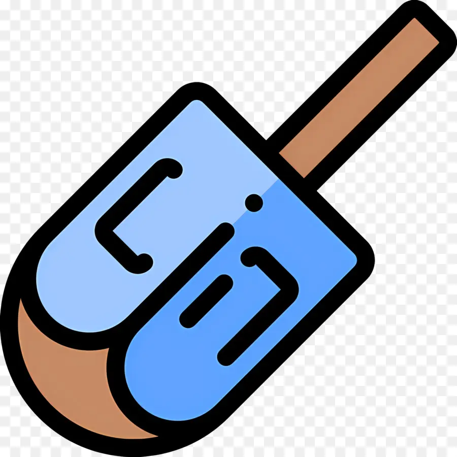 Hanoukka Dreidel，Dreidel Bleu PNG