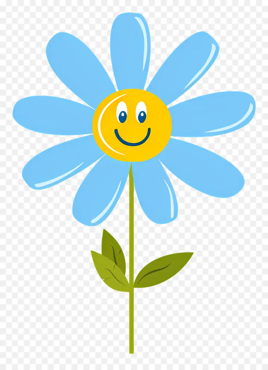 Fleur Emoji，Fleur Bleue PNG