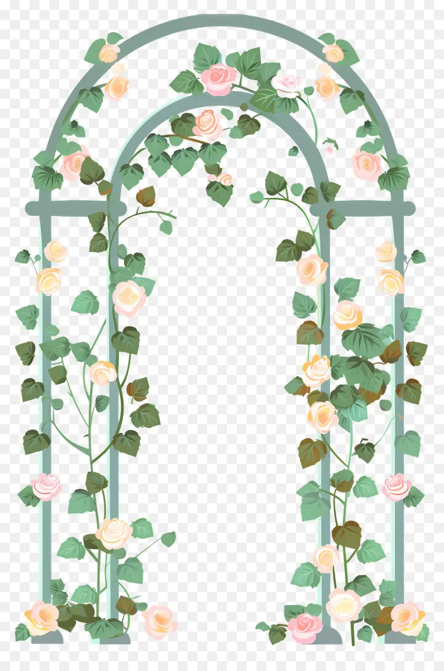 Arche Fleurie，Arche Florale Avec Roses PNG