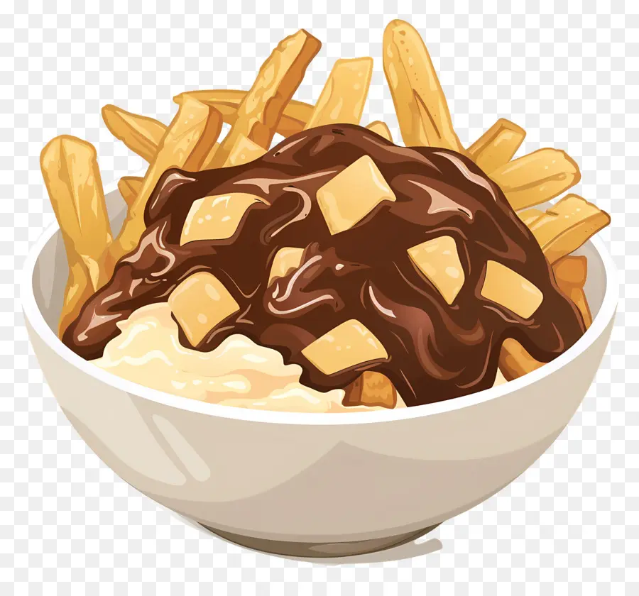 Poutine，Frites Avec Sauce PNG