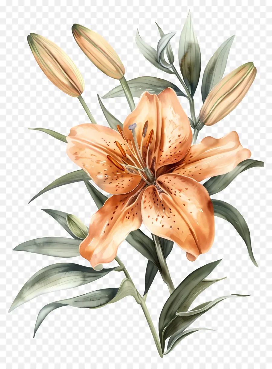 Fleur De Lys，Lys Oranges PNG