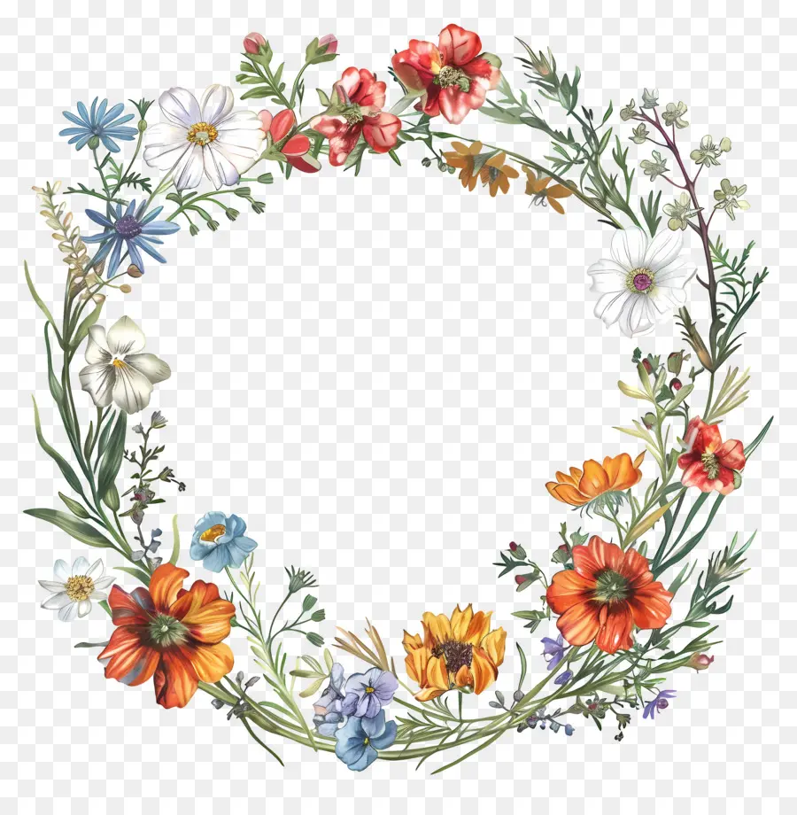 Couronne Décorative，Couronne Florale PNG