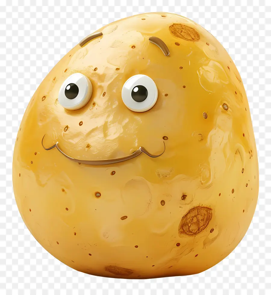 Pomme De Terre De Dessin Animé，Souriant PNG