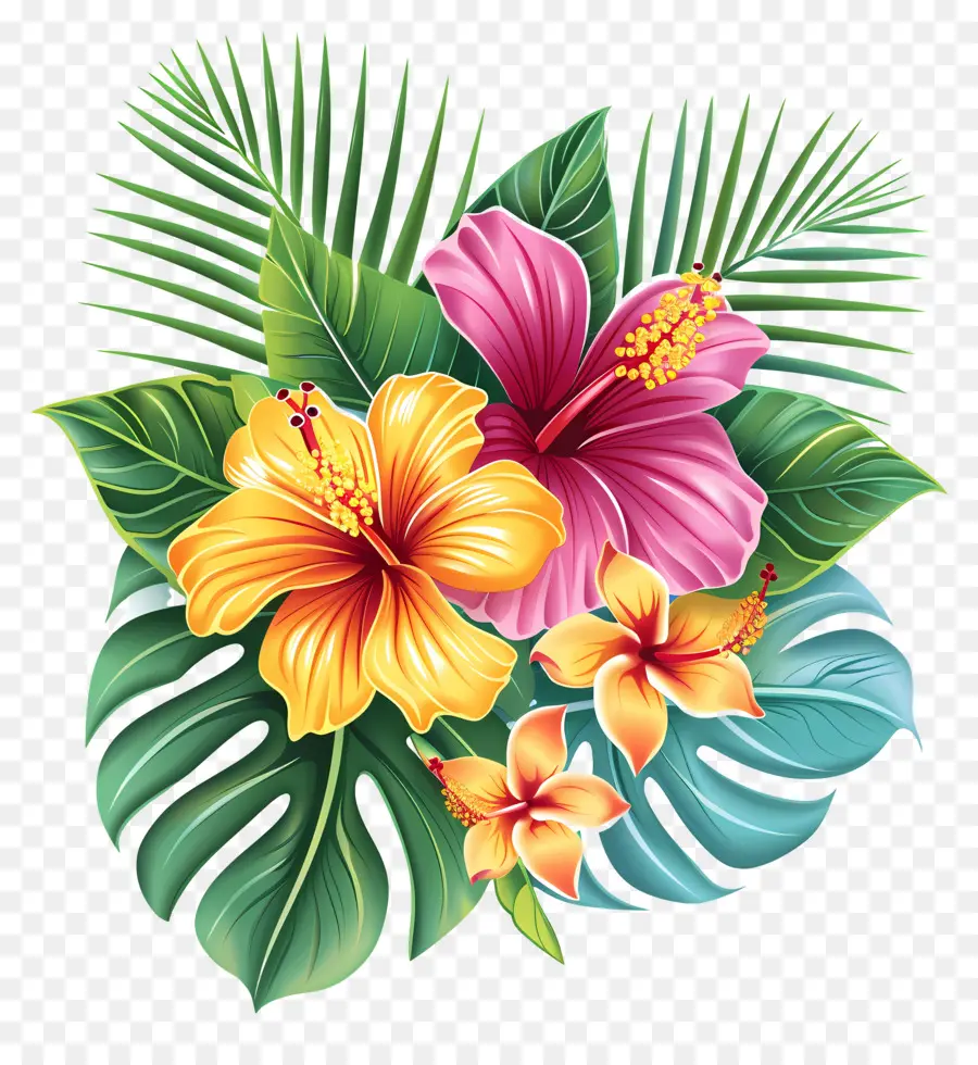 Fleurs Tropicales，Plantes Tropicales PNG